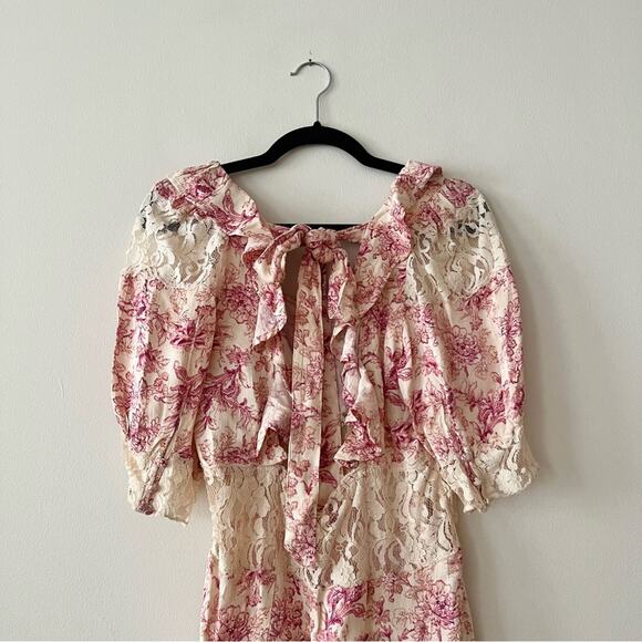 Free People Lucie Floral Lace Mini Dress - Picture 5 of 7